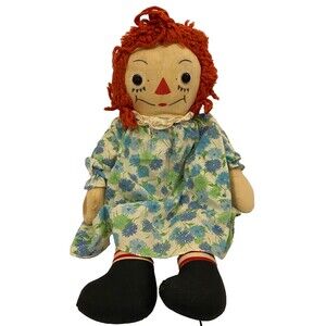 Johnny Gruelle/Georgene Raggedy Ann Doll~ Large 21"~Red Hair~Vintage 1947 RARE
